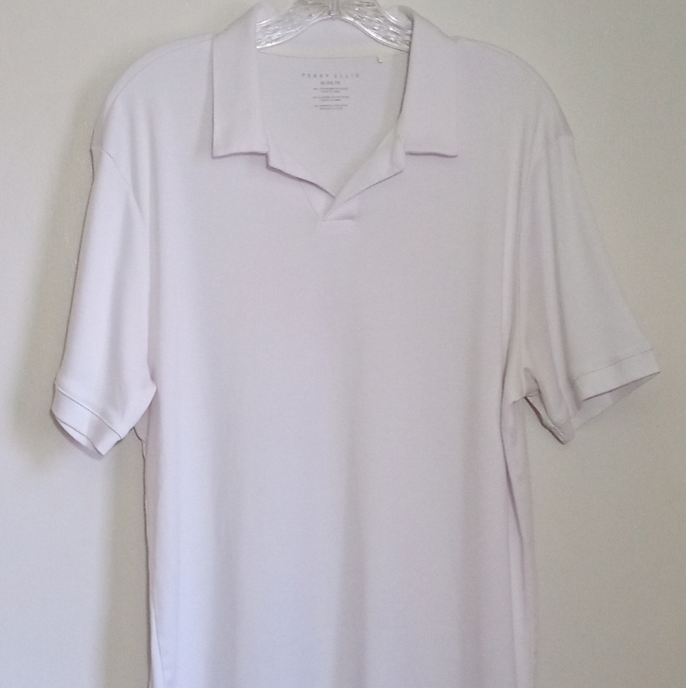Perry Ellis white Polo pullover top men's X large